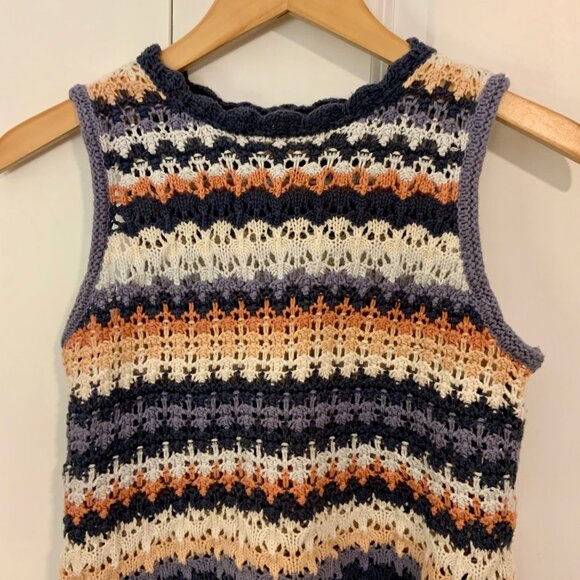 Universal Thread Open Knit Striped Tank Top XS - Picture 3 of 10